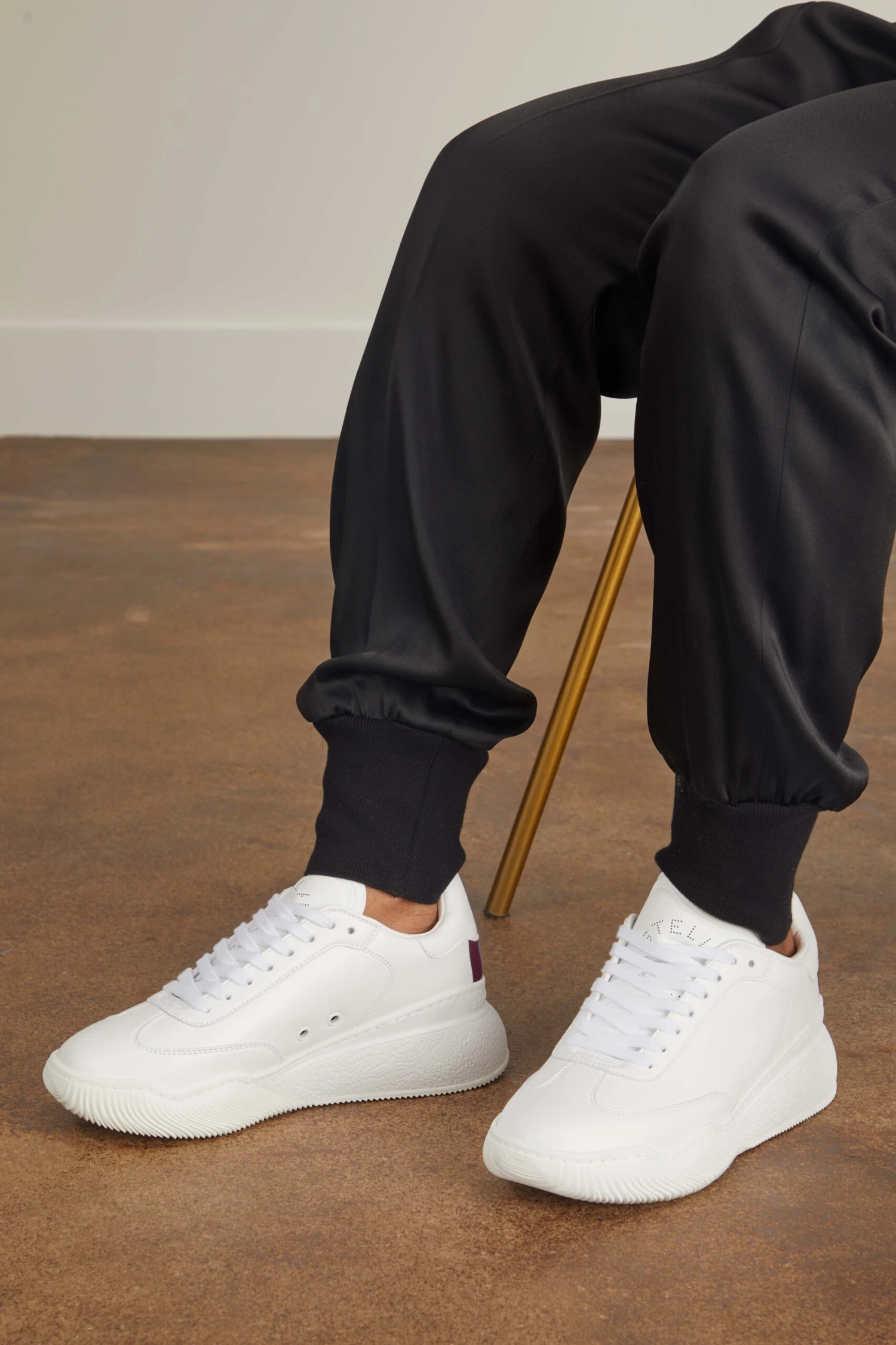 STELLA MCCARTNEY Loop Shiny Alter Nappa Sneaker In Ecru - Image 2