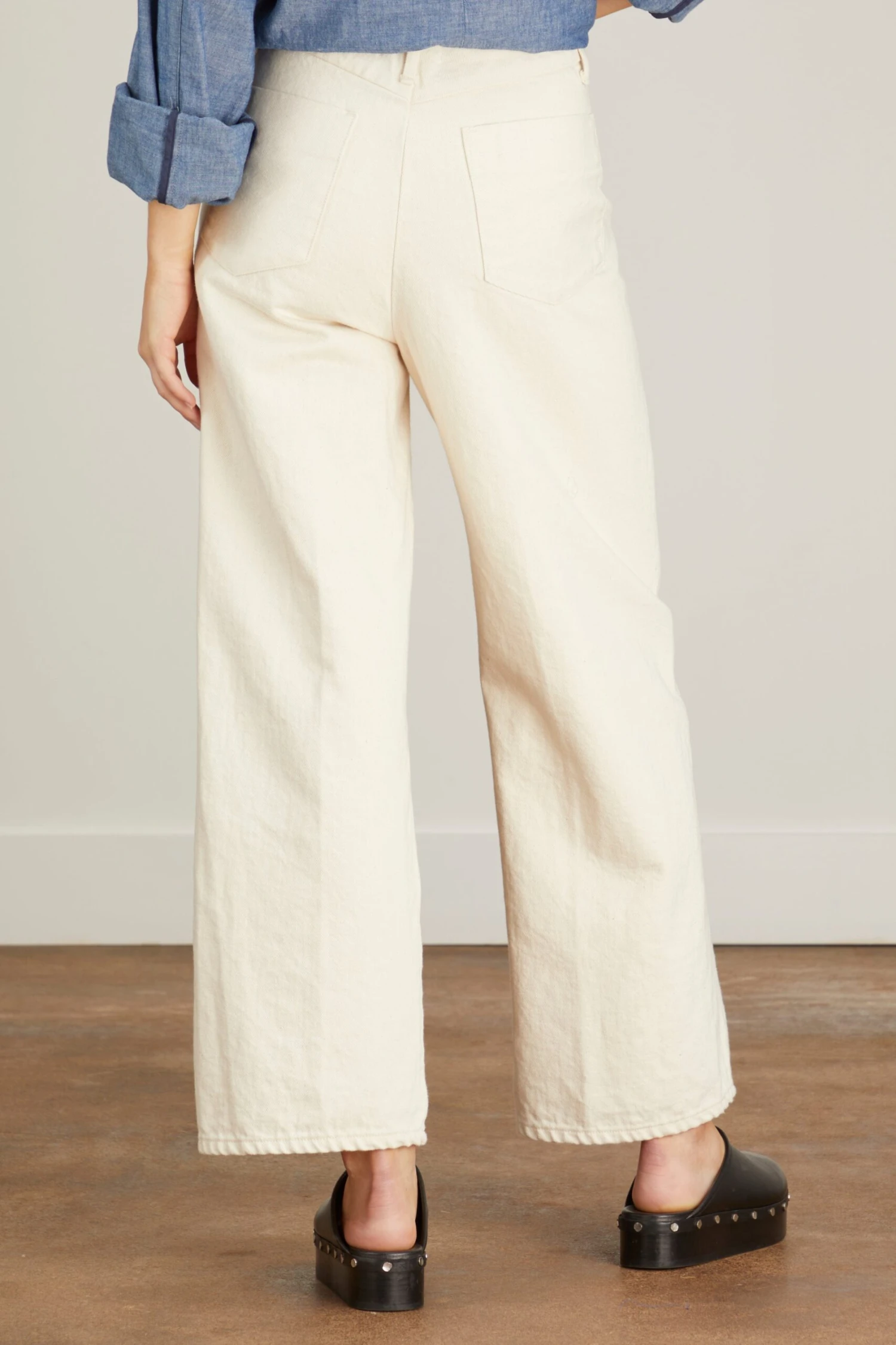 The Selvedge Jean Trouser In Rinsed Raw White - Image 4