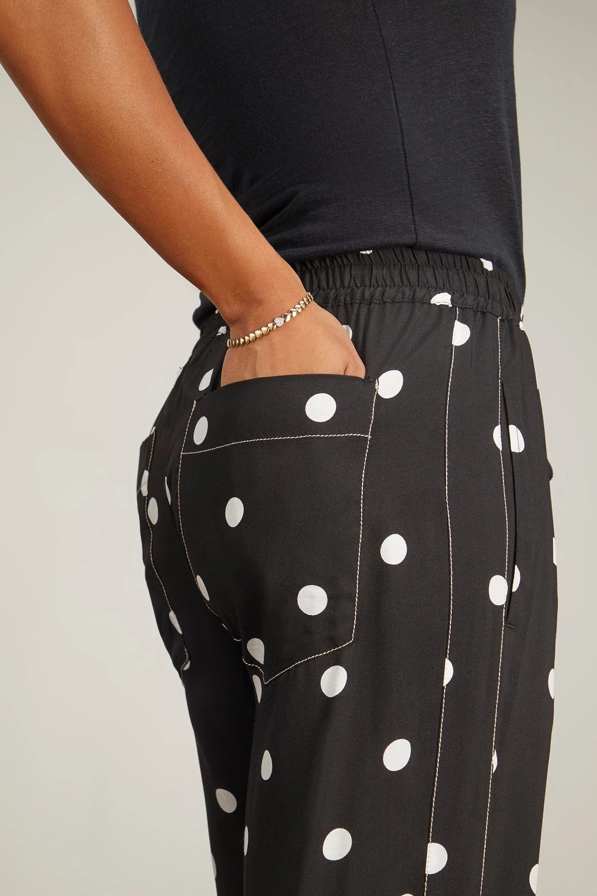 Pave Hearted Bracelet In 14k Yellow Gold - Image 2